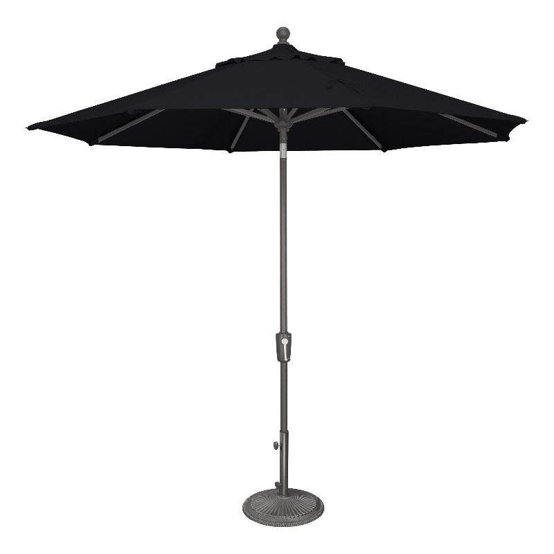 SimplyShade Catalina 9' Octagon Push Button Tilt Umbrella in Black