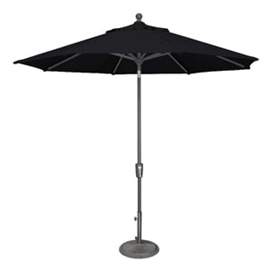 Simply Shade Catalina 9' Octagon Push Button Tilt Umbrella in Black