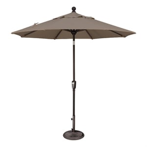 Simply Shade Catalina 7.5' Octagon Push Button Tilt Umbrella in Taupe