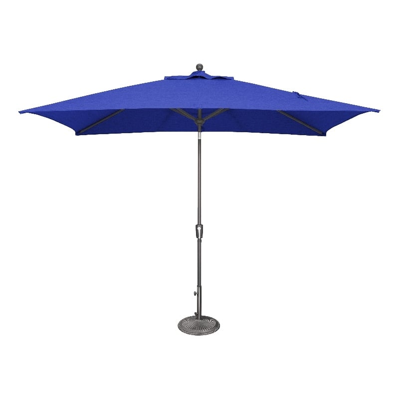 SimplyShade Catalina 6.6' x 10' Rectangle Push Button Tilt Patio Umbrella in Blue Sky