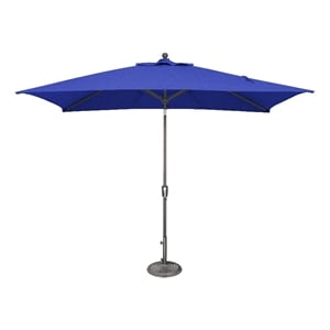 Catalina 6.6' x 10' Rectangle Push Button Tilt Patio Umbrella in Blue Sky