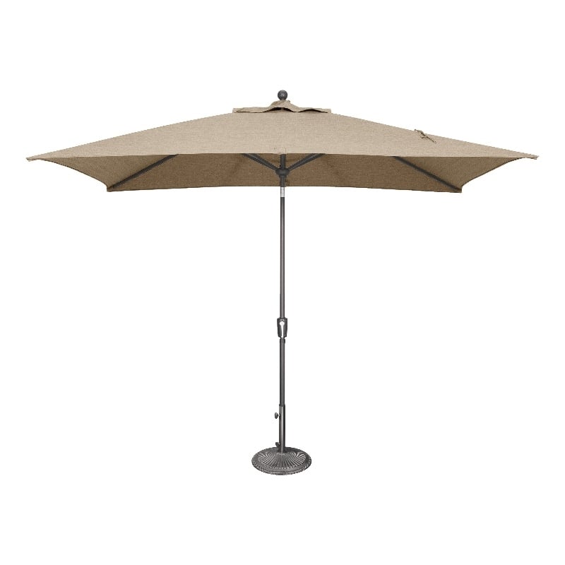 SimplyShade Catalina 6.6' x 10' Rectangle Push Button Tilt Patio Umbrella in Beige
