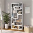 Furniture of America Hazo Modern Wood Open-Back Bookcase in White