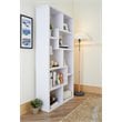 Furniture of America Adeo Contemporary Wood 10-Shelf Bookcase in White