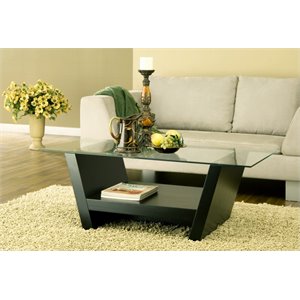 Furniture of America Watson Angled Coffee Table in Black