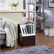 Furniture of America Urich Slatted Wood 1-Shelf End Table in Walnut and White