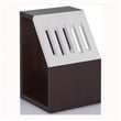 Furniture of America Urich Slatted Wood 1-Shelf End Table in Walnut and White