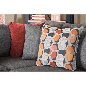 Furniture of America Velma Contemporary Fabric Sectional in Gray