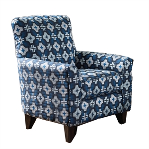 Furniture of America Raydon Transitional Fabric Upholstered Accent Chair in Blue