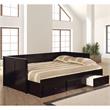Furniture of America Aidan Cottage Wood Full Daybed with Drawers in Black