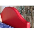 Furniture of America Jenning Faux Leather Upholstered Daybed with Trundle in Red
