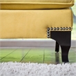 Furniture of America Charlette Traditional Fabric Upholstered Sofa in Gold