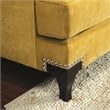 Furniture of America Charlette Traditional Fabric Upholstered Sofa in Gold