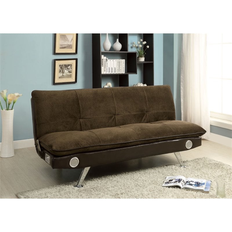 Furniture Of America Malden, Brown Fabric Sofa Bed