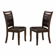 Furniture of America Arriane Faux Leather Dining Chair in Espresso (Set of 2)