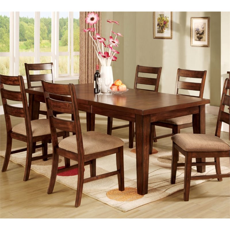 Furniture Of America Nessa Extendable Wood Dining Table In Antique Oak Idf 3111t