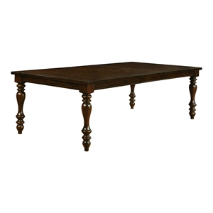 furniture of america minard wood extendable dining table in antique cherry