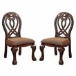 Furniture of America Madison Wood Padded Dining Chair in Cherry (Set of 2)