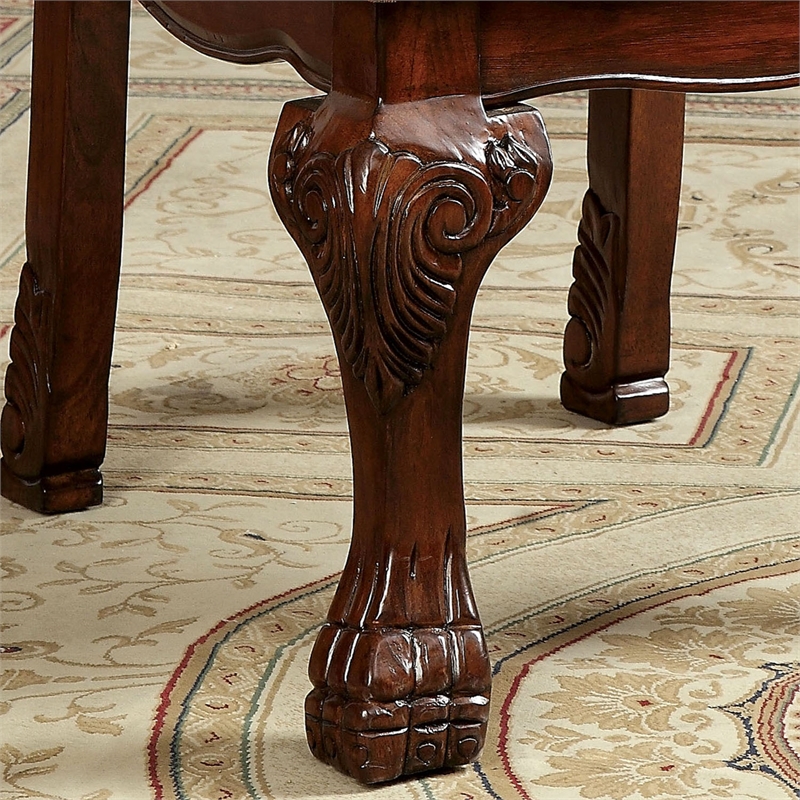 Furniture of America Madison Wood Padded Dining Chair in Cherry (Set of 2)