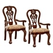 Furniture of America Wilson Wood Dining Arm Chair in Brown Cherry (Set of 2)