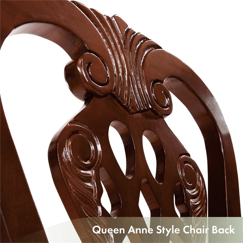 Furniture of America Wilson Wood Padded Dining Chair in Brown Cherry (Set of 2)