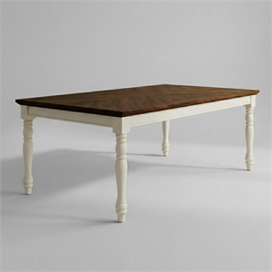 Furniture of America Gossling Farmhouse Wood Extendable Dining Table in White
