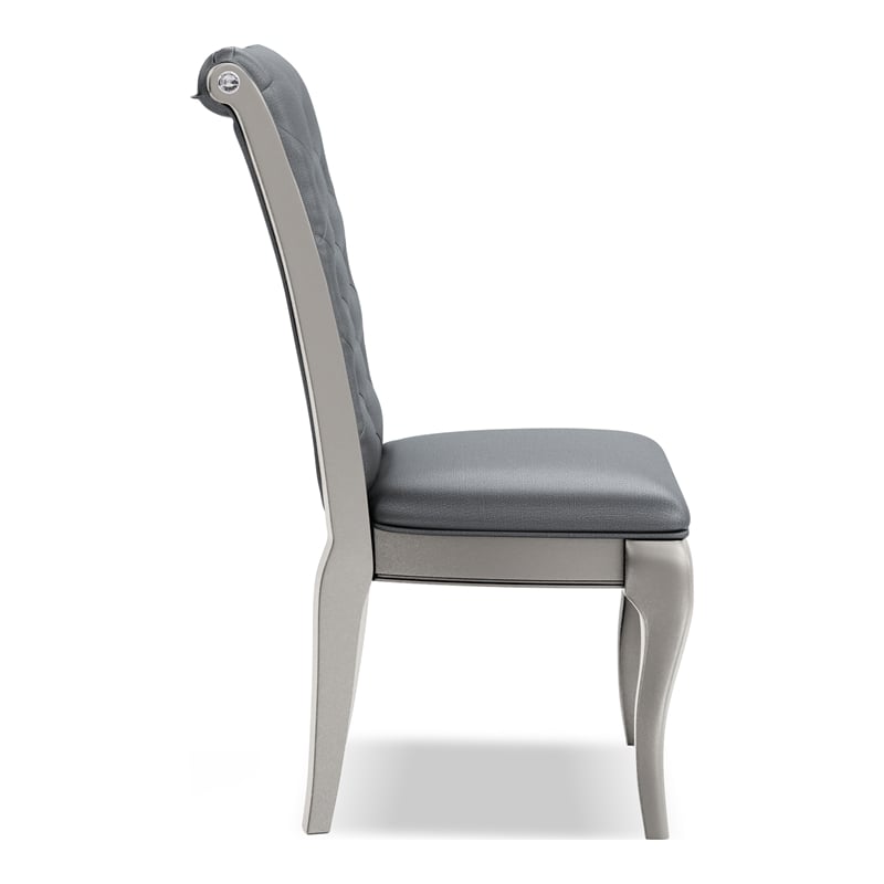 Furniture of America Bethlehem Wood Side Chair in Champagne Gold (Set of 2)