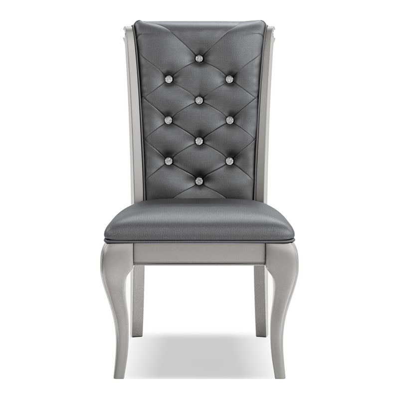 Furniture of America Bethlehem Wood Side Chair in Champagne Gold (Set of 2)