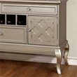 Furniture of America Bethlehem Wood Wine Rack Sideboard in Gold Champagne