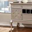 Furniture of America Bethlehem Wood Wine Rack Sideboard in Gold Champagne
