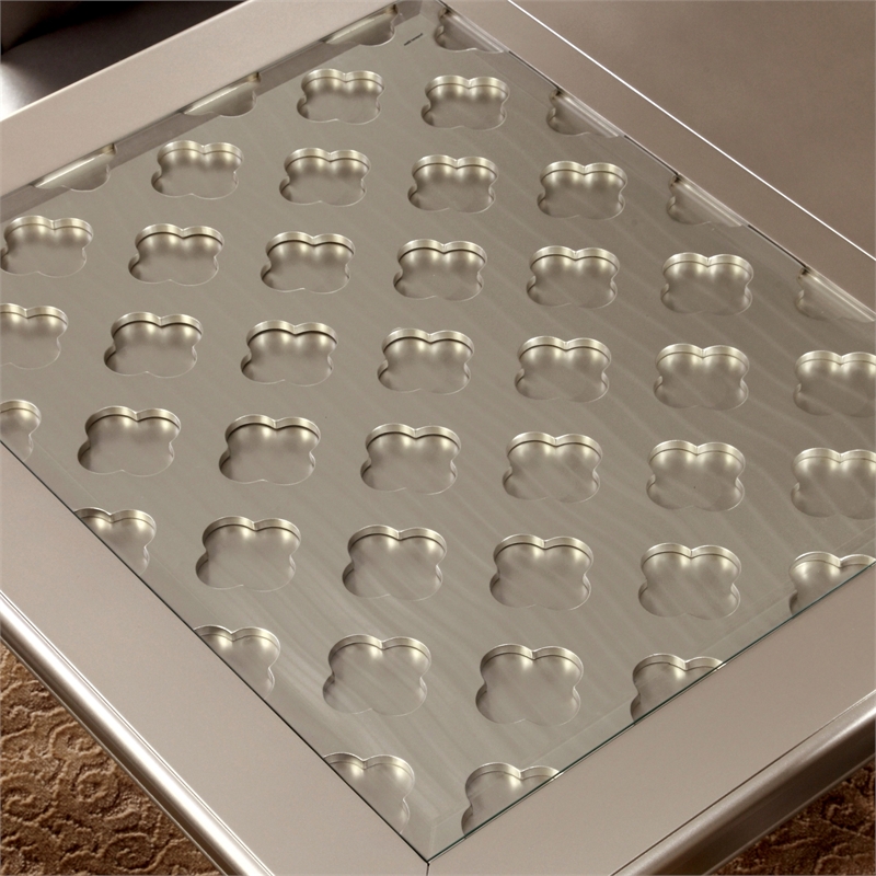 Furniture of America Bethlehem Wood Extendable Dining Table in Gold Champagne