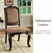 Furniture of America Ramsaran Fabric Dining Chair in Brown Cherry (Set of 2)