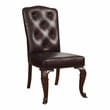 Furniture of America Ramsaran Brown Cherry Faux Leather Dining Chair (Set of 2)
