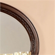 Furniture of America Ramsaran Traditional Wood Frame Oval Mirror in Brown Cherry