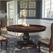 Furniture of America Ramsaran Wood Pedestal Dining Table in Brown Cherry