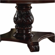 Furniture of America Ramsaran 7 Piece Round Wood Dining Set in Brown Cherry