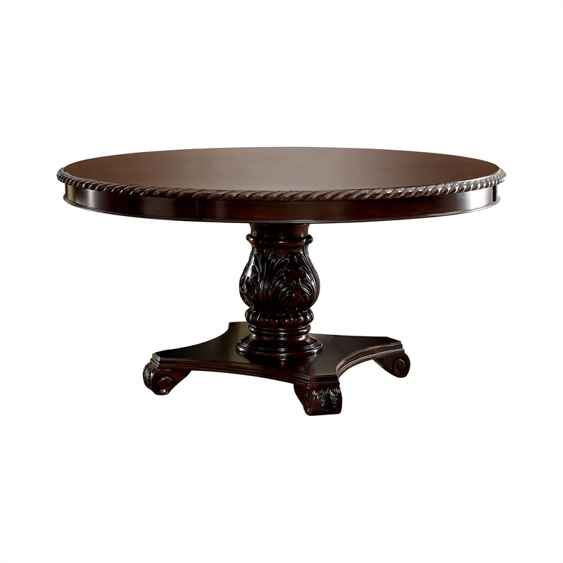 Furniture of America Ramsaran Wood 7-Piece Dining Table Set in Brown Cherry