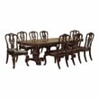 Furniture of America Ramsaran Solid Wood 9-Piece Extendable Dining Set in Cherry