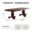 Furniture of America Ramsaran Wood 9-Piece Extendable Dining Set in Brown Cherry