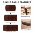 Furniture of America Ramsaran Wood 9-Piece Extendable Dining Set in Brown Cherry