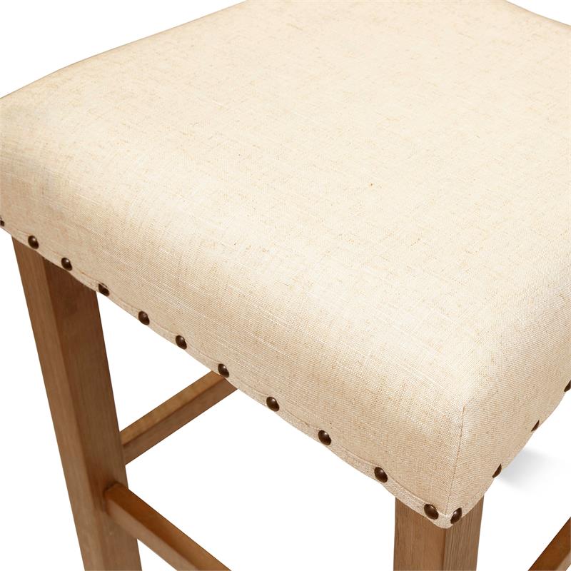 Furniture of America Sinuata Fabric Upholstery Dining Chair - Natural (Set of 2)