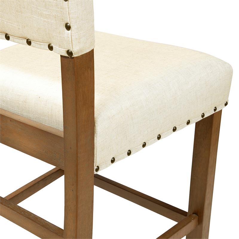 Furniture of America Sinuata Fabric Upholstery Dining Chair - Natural (Set of 2)