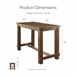 Furniture of America Sinuata Rustic Wood 5-Piece Bar Table Set in Natural Tone
