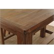 Furniture of America Sinuata Rustic Wood 5-Piece Bar Table Set in Natural Tone