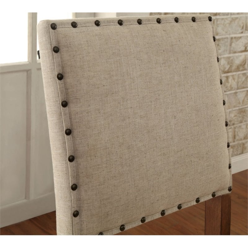 Furniture of America Sinuata Rustic Wood 5-Piece Bar Table Set in Natural Tone