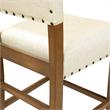 Furniture of America Sinuata Fabric Counter Height Chair in Beige (Set of 2)