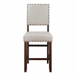 Furniture of America Sinuata Fabric Counter Height Chair in Beige (Set of 2)