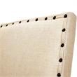Furniture of America Sinuata Fabric Counter Height Chair in Beige (Set of 2)