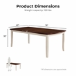 Furniture of America Delila Wood Extendable Dining Table in Vintage White