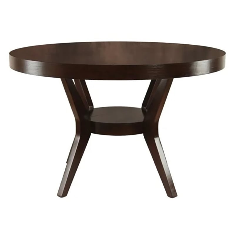 Furniture of America Urbani Contemporary Wood 1-Shelf Dining Table in Espresso